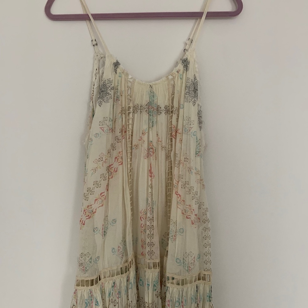White Free People Flowy Summer Dress - M